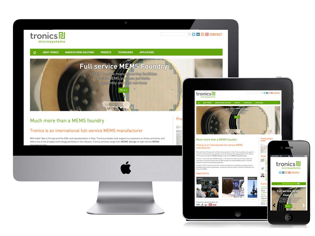 responsive webdesign tronics